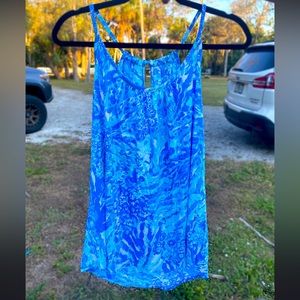 Lilly Pulitzer Blue Spaghetti Strap Tank Top